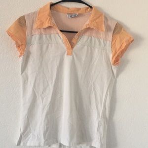 Orange and White Tee